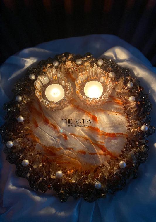 Resin Varmala Keepsake Tealight Tray