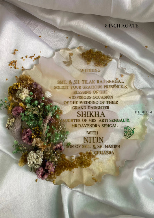 Resin Wedding Invite