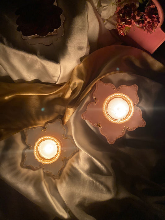 Aurum Petals Tealight Tray