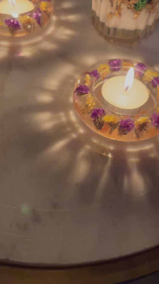 Aurum Petals Tealight Tray