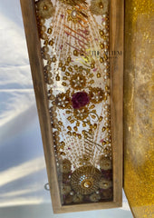 Wooden Name Plate With Varmala Preservation
