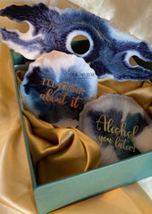 Wine Holder With Set Of 2 Coasters