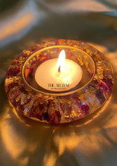 Tealight Holder With Real Flower