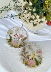 Pressed Flower Coaster Set