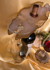 Wine Holder With Set Of 2 Coasters