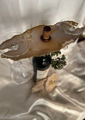 Wine Holder With Set Of 2 Coasters