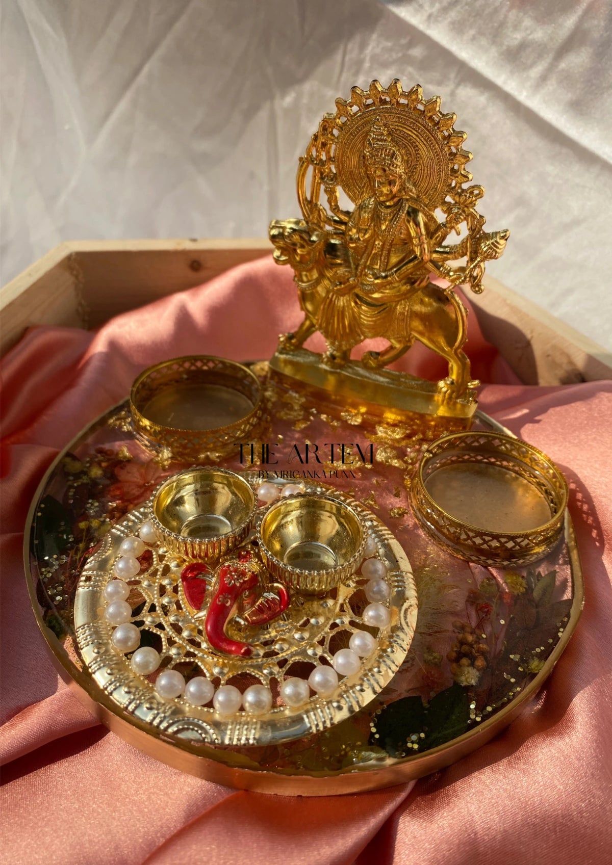 Dried Flower Pooja Thali