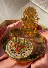 Dried Flower Pooja Thali