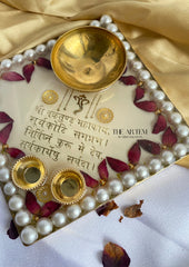 Mantra Flower Preserved Pooja Thali