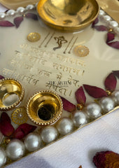 Mantra Flower Preserved Pooja Thali