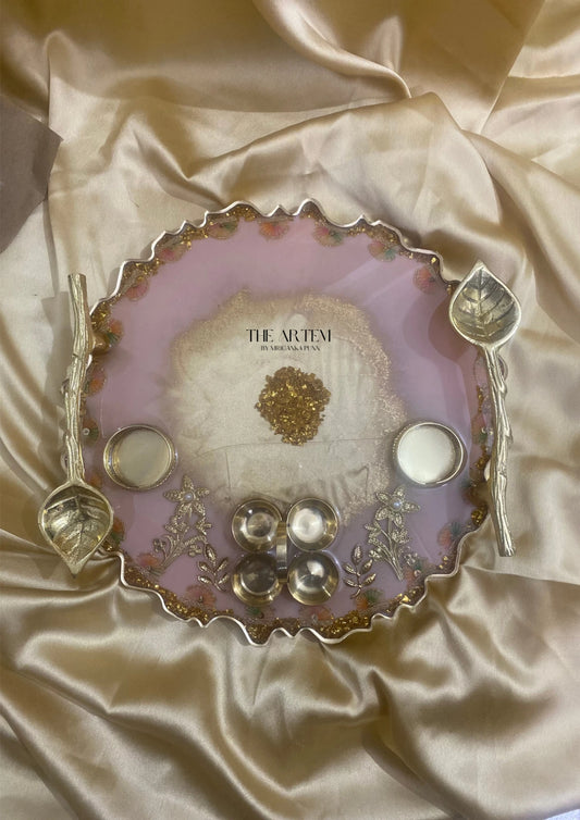 Lilac Pooja Thali