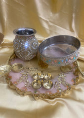Lilac Pooja Thali