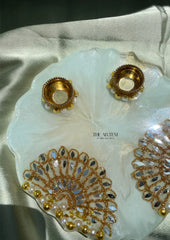 Mirror Work Pooja Thali