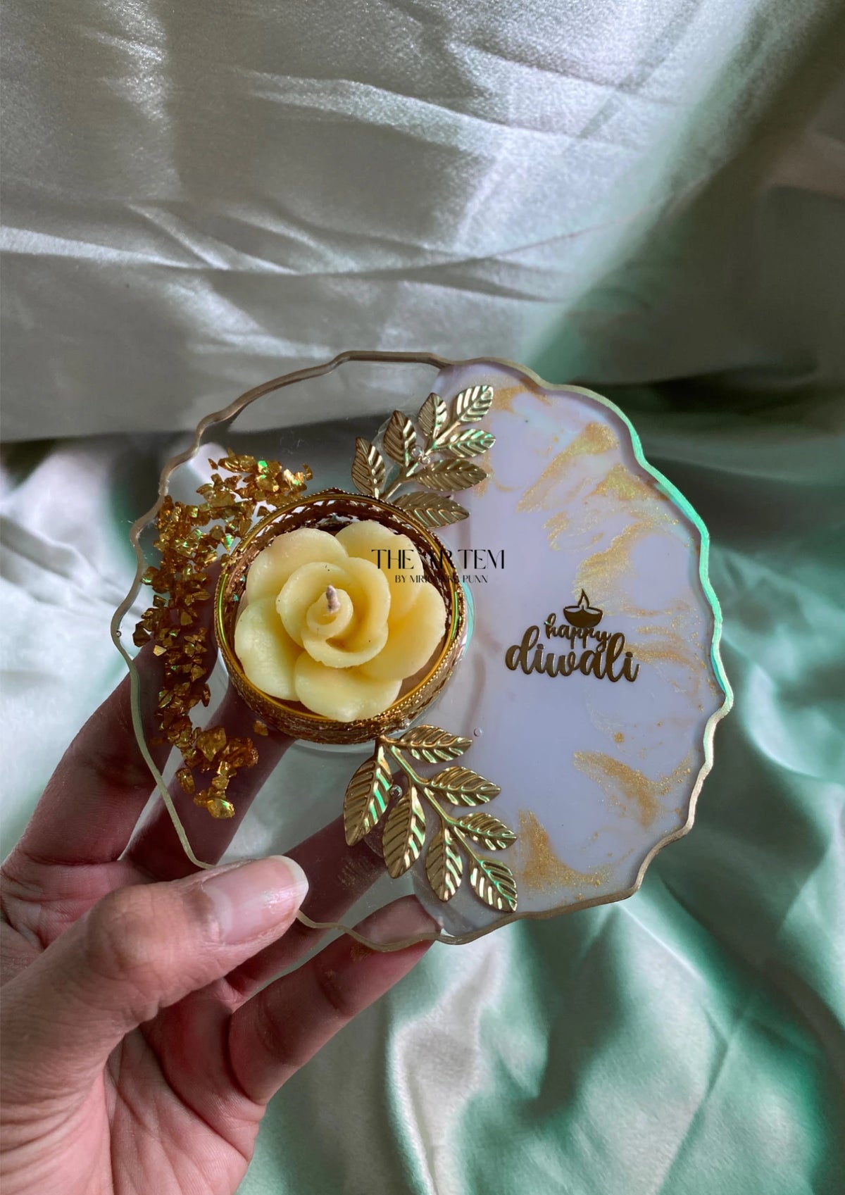Happy Diwali Tea Light Tray