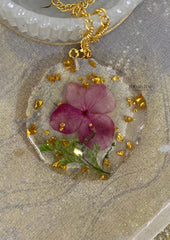 Pendant With Real Flower